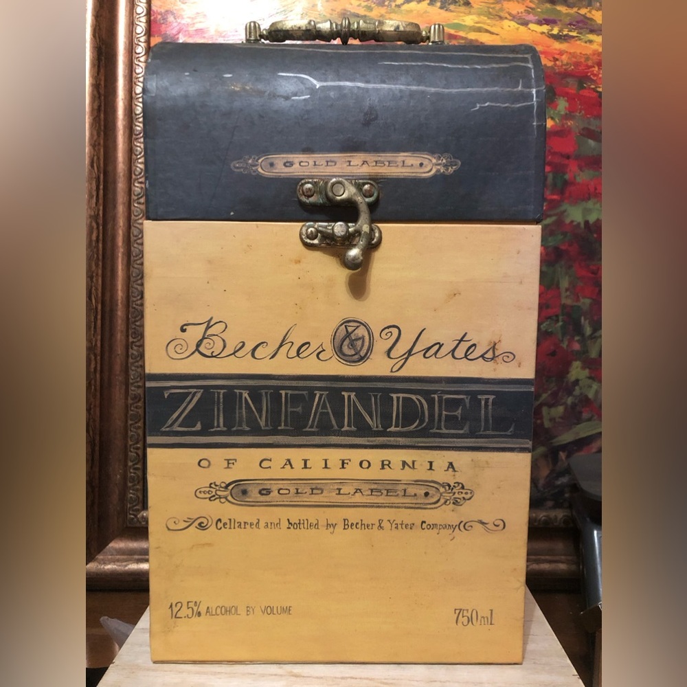 🍁 Cool wine box decor Becher & Yates Zinfandel of California 2006